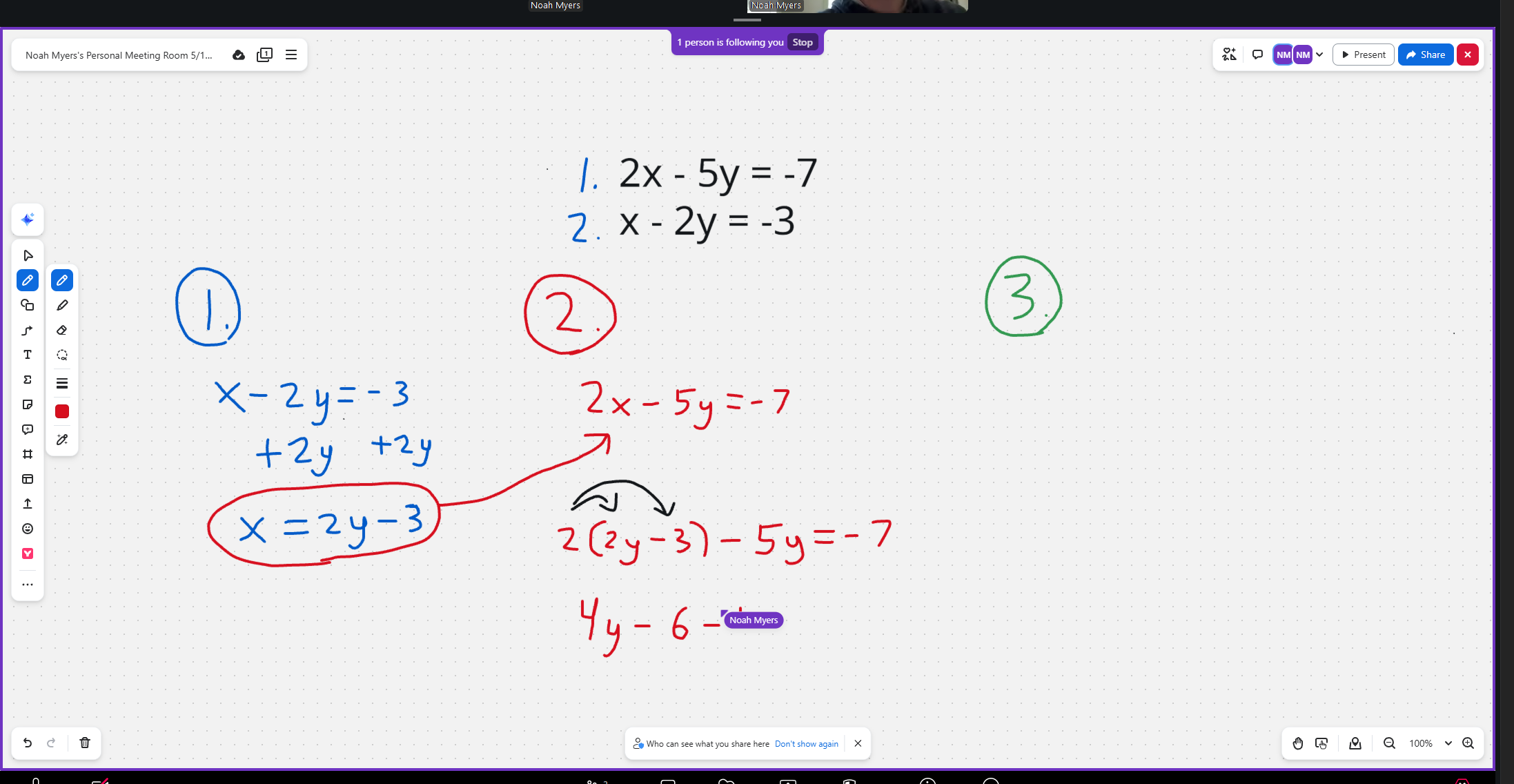 Virtual math tutoring